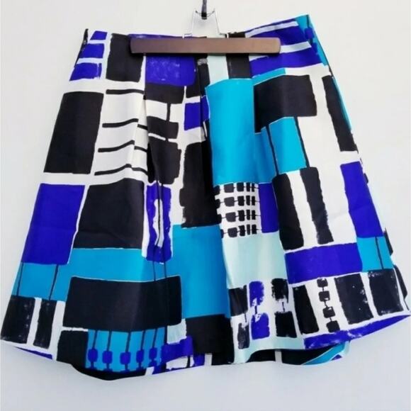 Lane Bryant Box Pleated Color Block Print swing skater 50s Rockabilly Skirt 26 - Picture 2 of 9